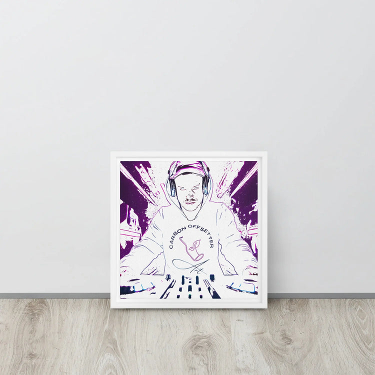 Carbon Offsetter DJ | Framed canvas GeorgeKenny Design