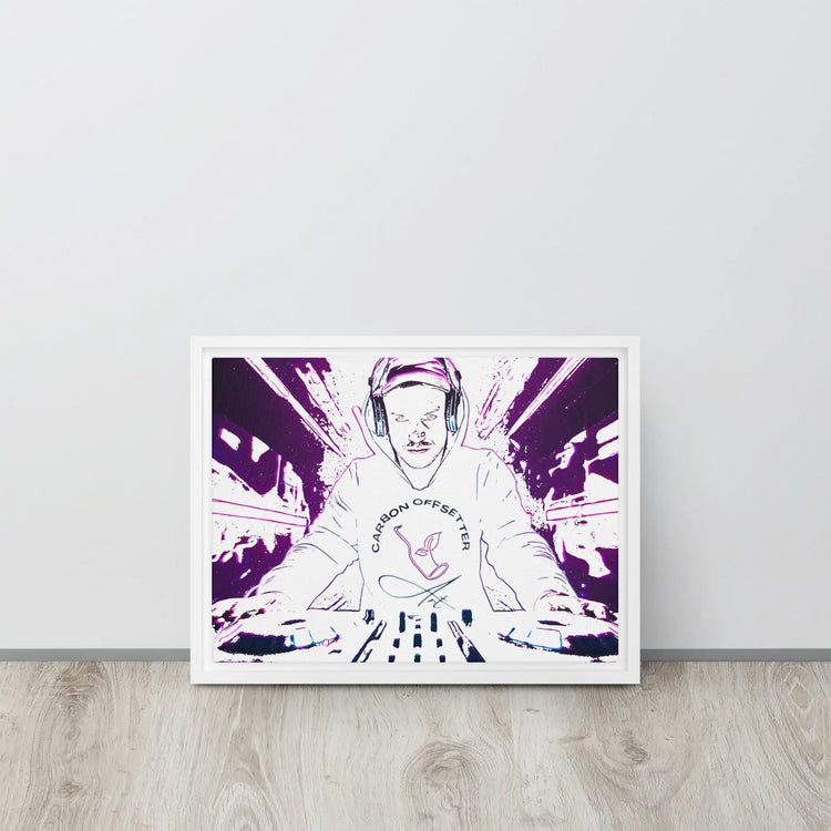 Carbon Offsetter DJ | Framed canvas GeorgeKenny Design