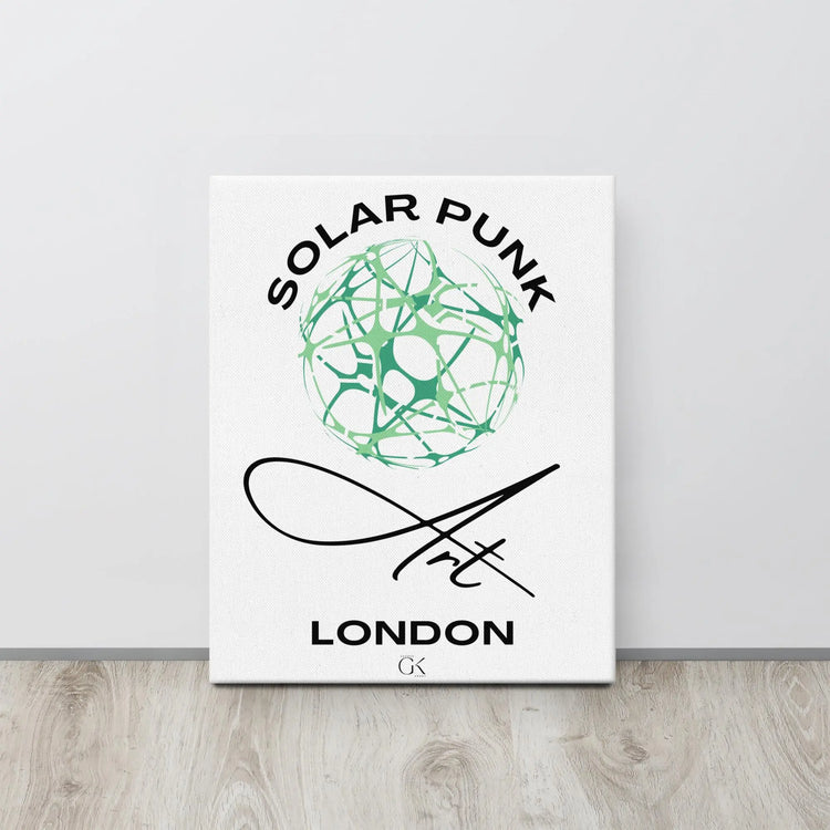Solar Punk White | Thin canvas | Climate Action Eco-Art GeorgeKenny Design