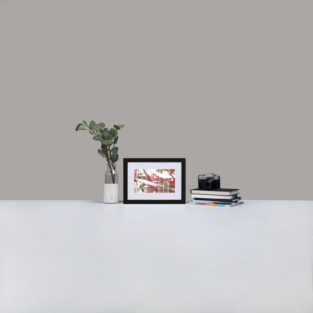 Ballet Practice- Framed Print with Mat - Balmoral Check - GeorgeKenny Design