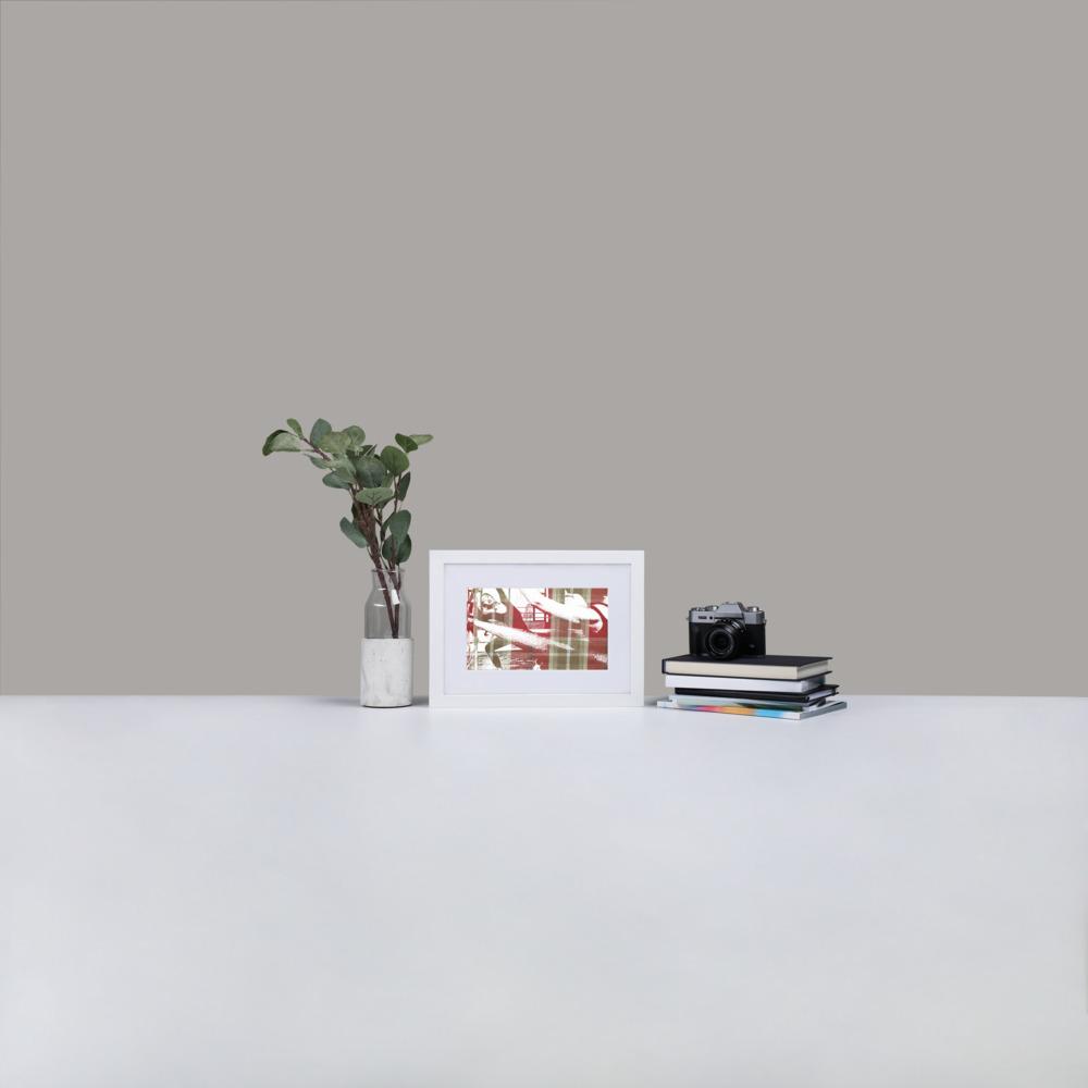 Ballet Practice- Framed Print with Mat - Balmoral Check - GeorgeKenny Design