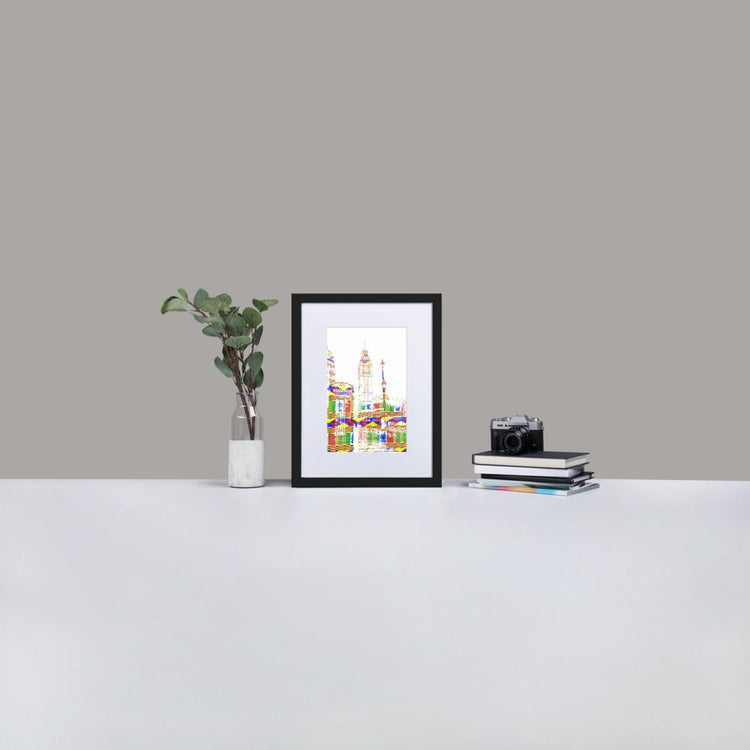Big Ben London - Framed Print With Mat - African Inspired - GeorgeKenny Design
