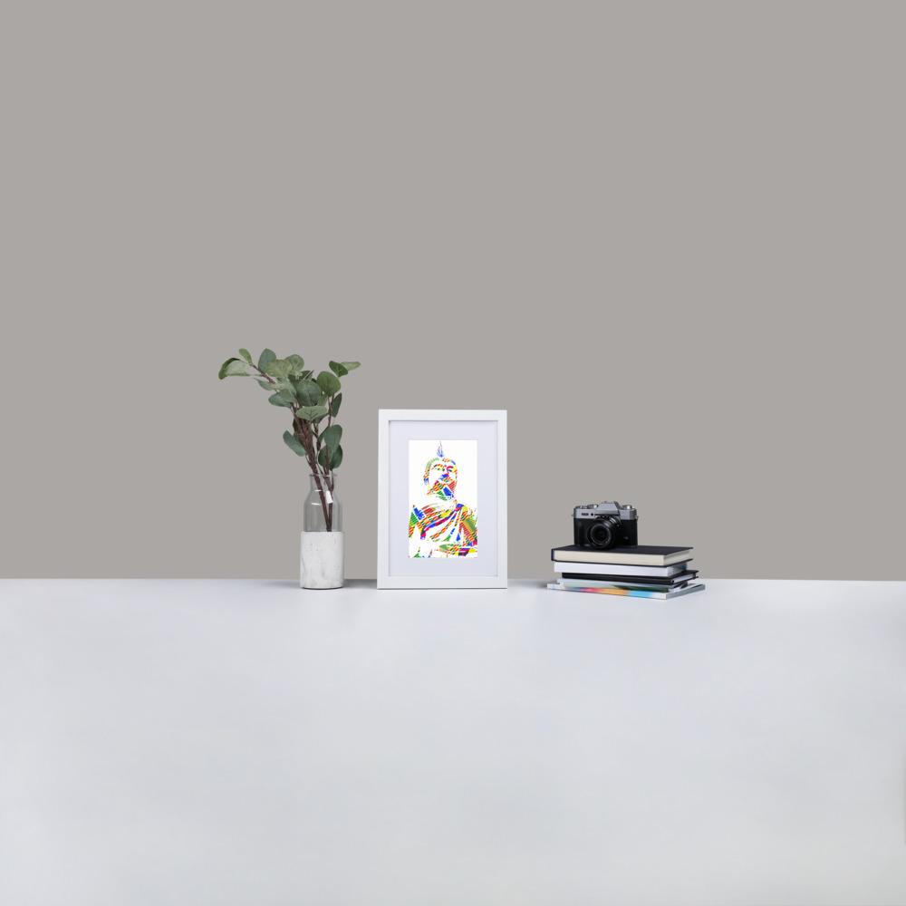 Buddha - Framed Print with Mat - African Inspired - GeorgeKenny Design
