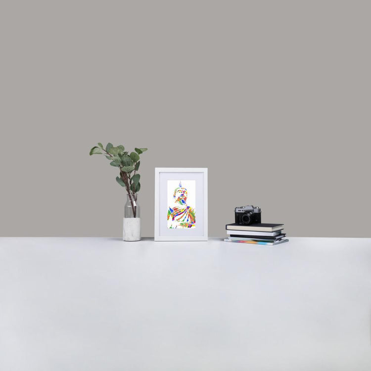 Buddha - Framed Print with Mat - African Inspired - GeorgeKenny Design