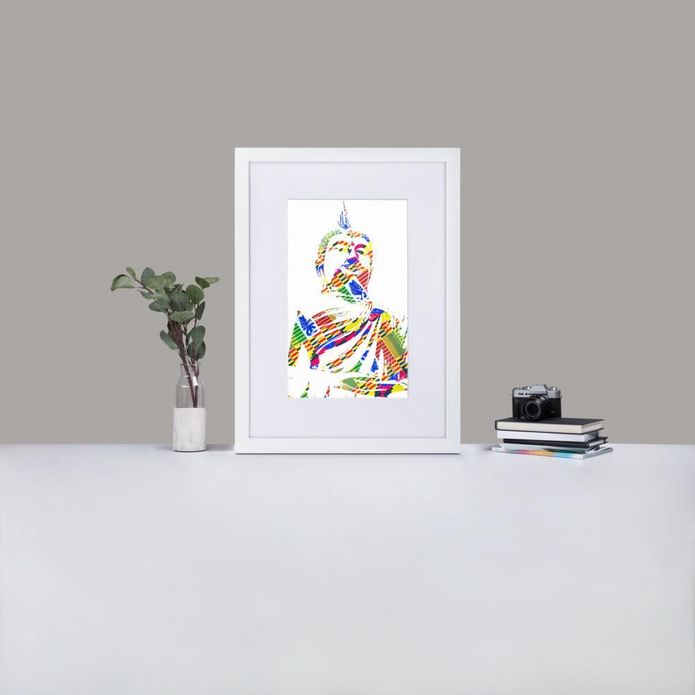Buddha - Framed Print with Mat - African Inspired - GeorgeKenny Design