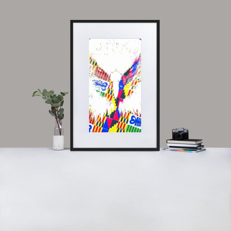 Eagle Eyes - Framed Print with Mat - African Inspired - GeorgeKenny Design