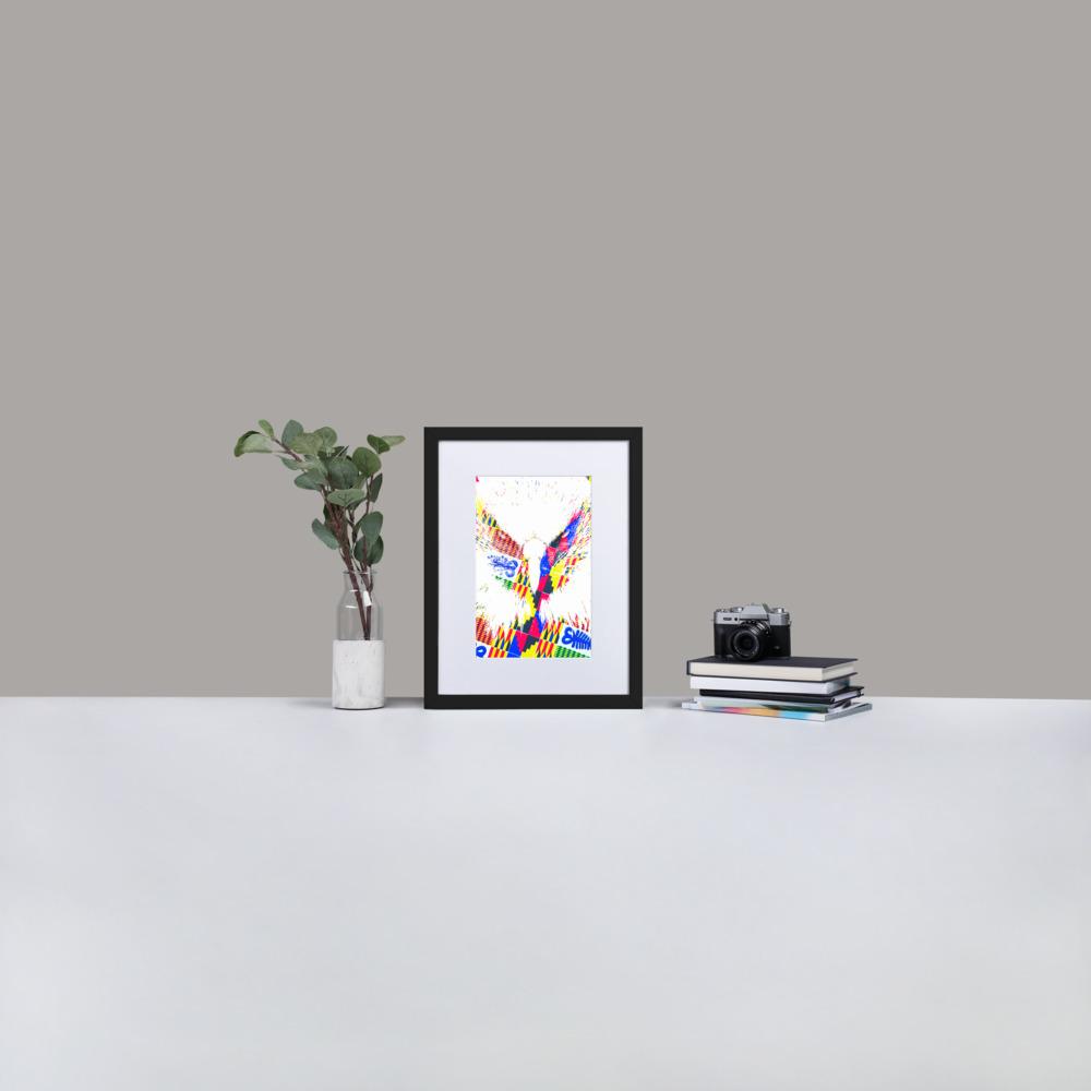 Eagle Eyes - Framed Print with Mat - African Inspired - GeorgeKenny Design