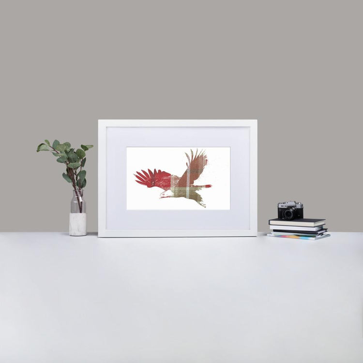 Flight - Framed Print with Mat - Balmoral Check - GeorgeKenny Design