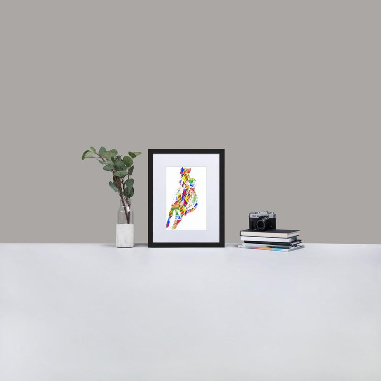 Gallop- Framed Print with Mat - African Inspired - GeorgeKenny Design
