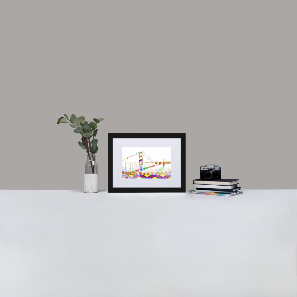 Golden Gate Bridge - Framed Print with Mat - African Inspired - GeorgeKenny Design