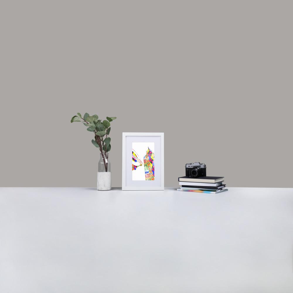 London Underground - Framed Print with Mat - African Inspired - GeorgeKenny Design