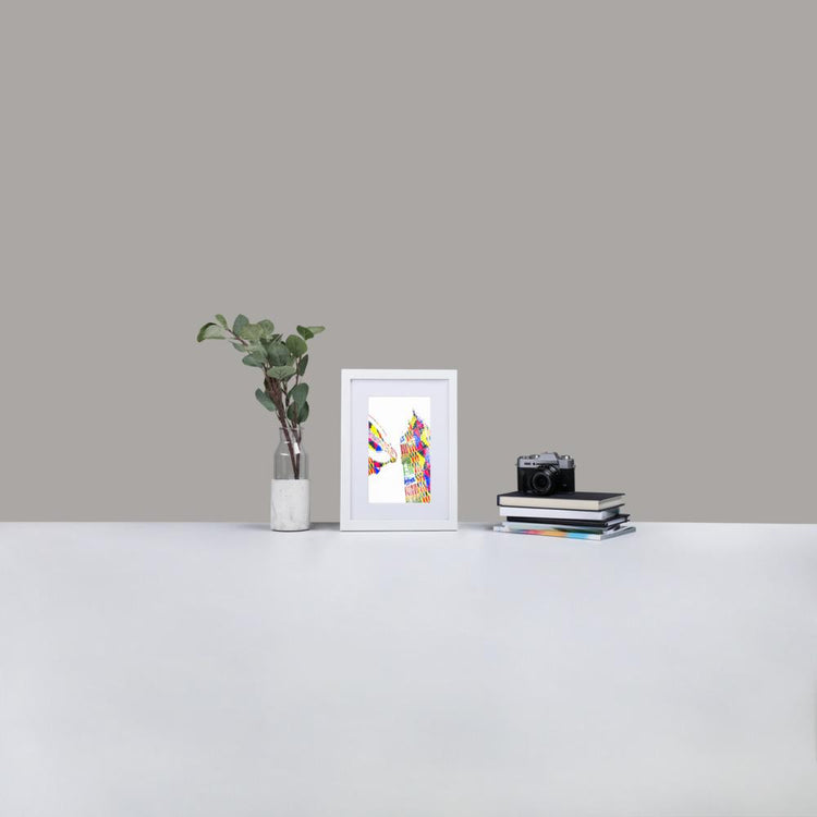 London Underground - Framed Print with Mat - African Inspired - GeorgeKenny Design