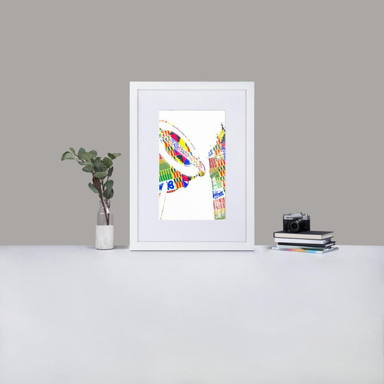 London Underground - Framed Print with Mat - African Inspired - GeorgeKenny Design