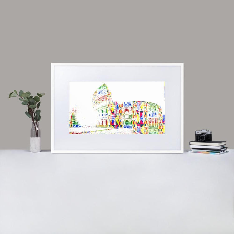 The Colosseum-Rome - Framed Print with Mat - African Inspired - GeorgeKenny Design