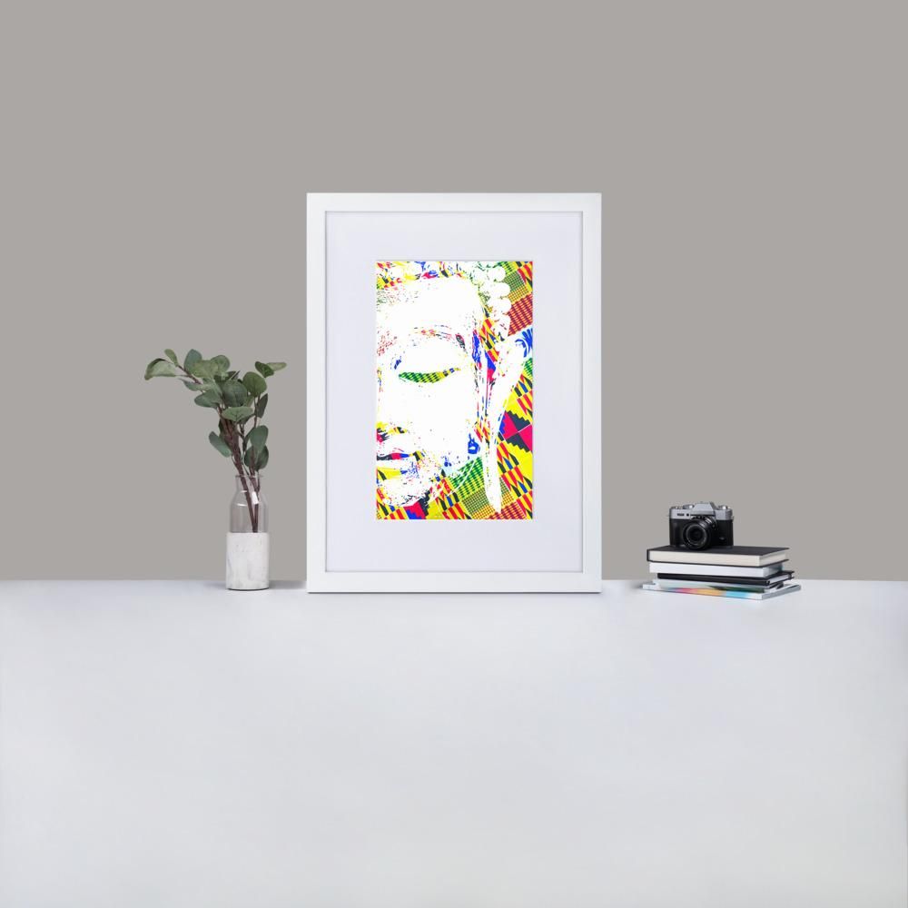 Zen Buddha - Framed Print with Mat - African Inspired - GeorgeKenny Design