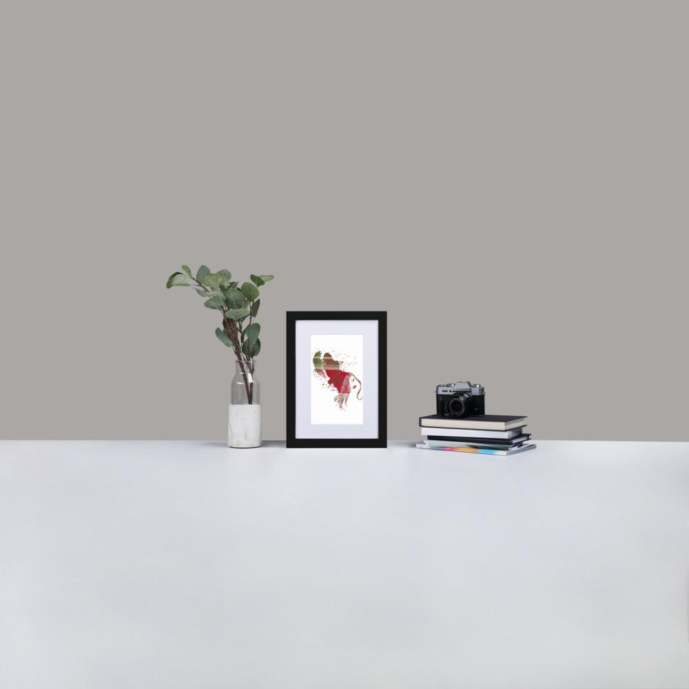 Gorilla - Inner Animal Essence - Framed Print with Mat - Balmoral Check - GeorgeKenny Design