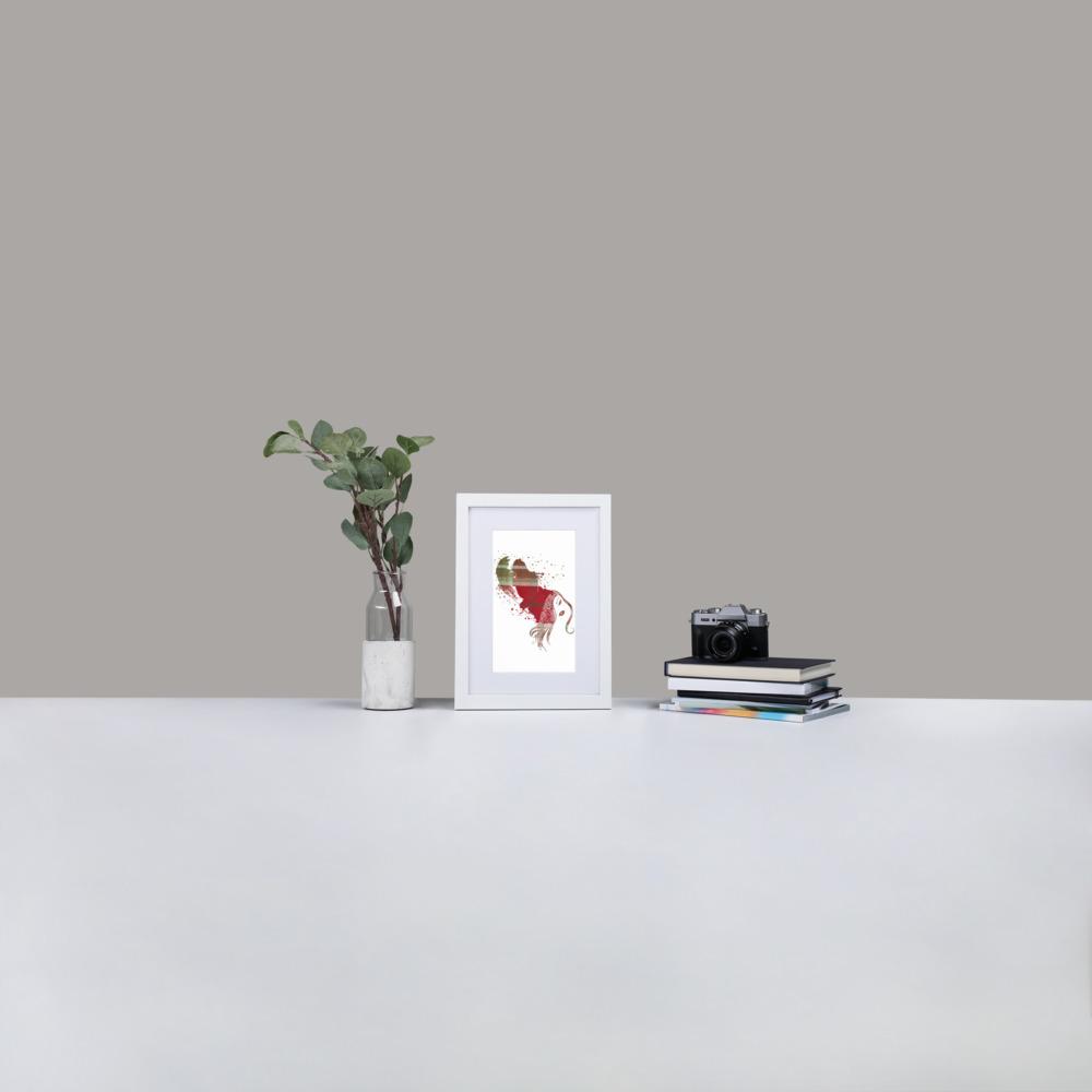 Gorilla - Inner Animal Essence - Framed Print with Mat - Balmoral Check - GeorgeKenny Design